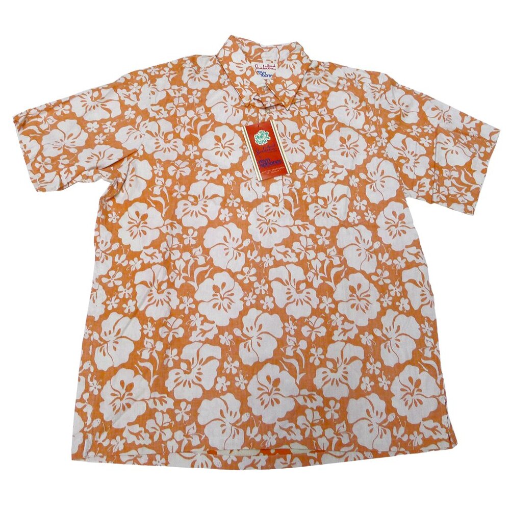 Alfred Shaheen x Reyn Spooner Hawaiian Shirt Vintage NWT Large